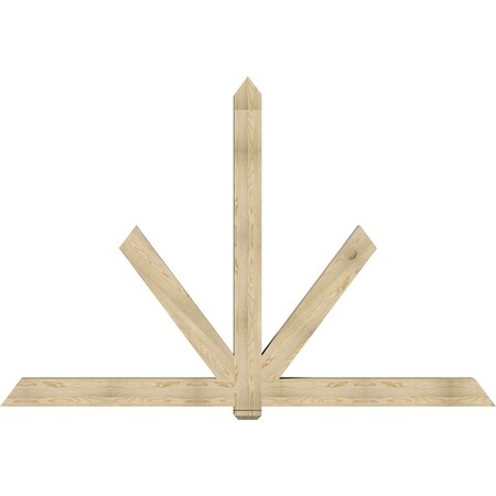 Ekena Millwork Kennewick Rough Sawn Timber Gable Bracket, Douglas Fir, 108"W x 72"H x 6"D x 6"F, 16/12 Pitch GBW108X72X0606KEN00RDF